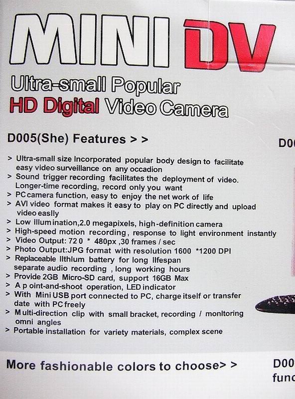 HD photo resolutional portable mini DV + GIFT 4GB MEMORY