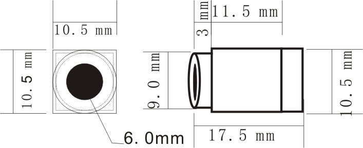 0.008Lux 520TVL Mini CCTV Camera 90degree view angle with audio