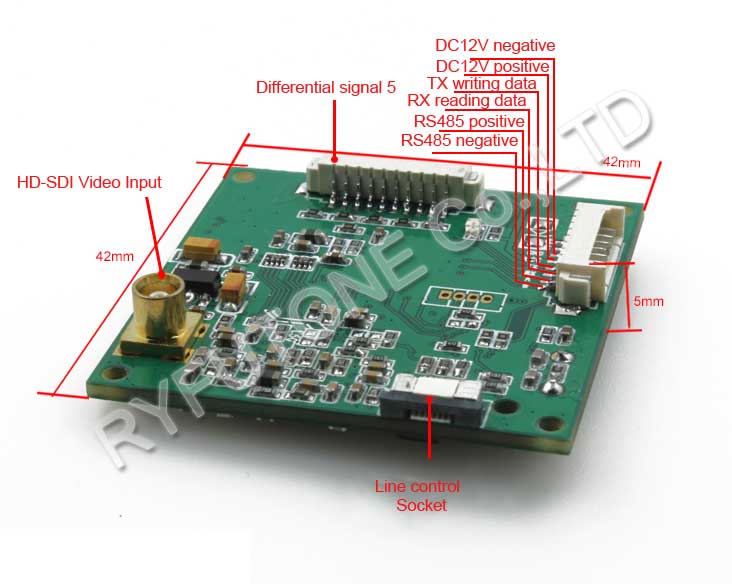 SDI Encoding Cctv Board Camera Module Compate SONY And VISCA Protocol For SONY FCB HD Camera Module 