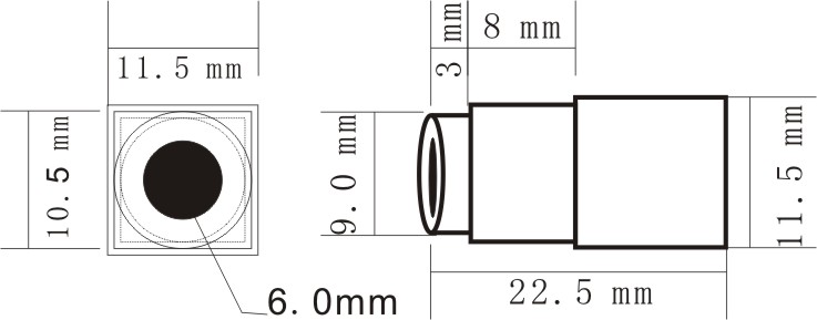 520TVL Mini CCTV Camera 90degree 0.008Lux View Angle Audio