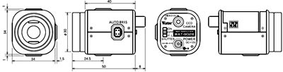 Watec WAT-502B 1/3inch CCD C290K High SNR 570TVL Mini Camera